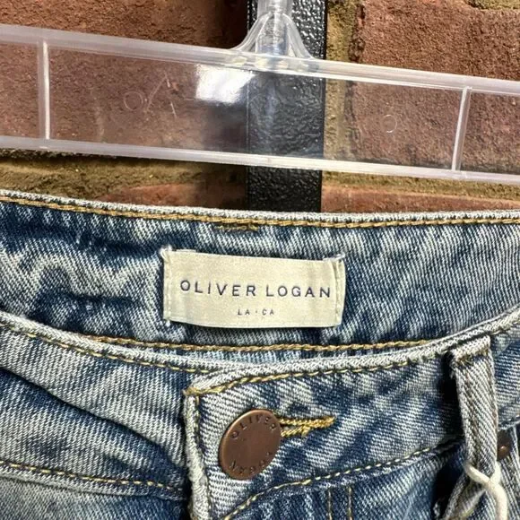 Oliver Logan Womens Madison Mid Rise Wide Leg Jean Sz 6/28 NEW - Picture 3 of 6